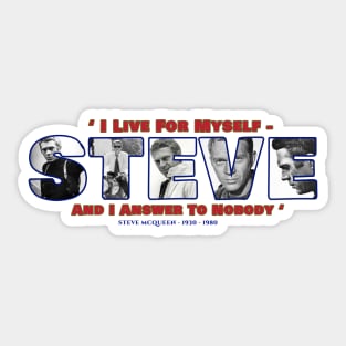 STEVE MCQUEEN LIVE Sticker